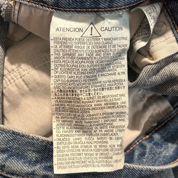 ZARA Sz 14 Jeans High Rise Bootcut Mid-Wash 100% Cotton Slight Distressing NEW - Picture 12 of 13